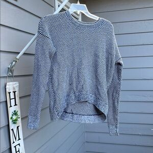 lululemon athletica Black and White Crew Neck Sweater